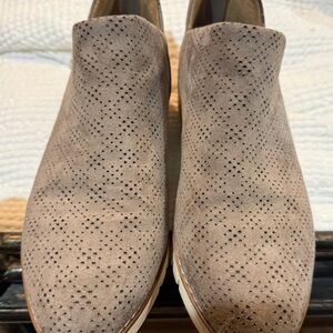 Perforated Tan Ankle Boots